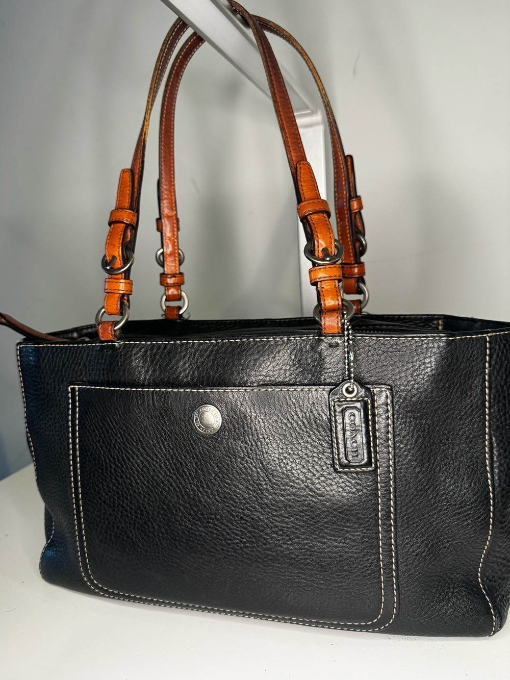 2007 COACH CHELSEA F10892 PEBBLED LEATHER TOTE - Picture 4 of 10